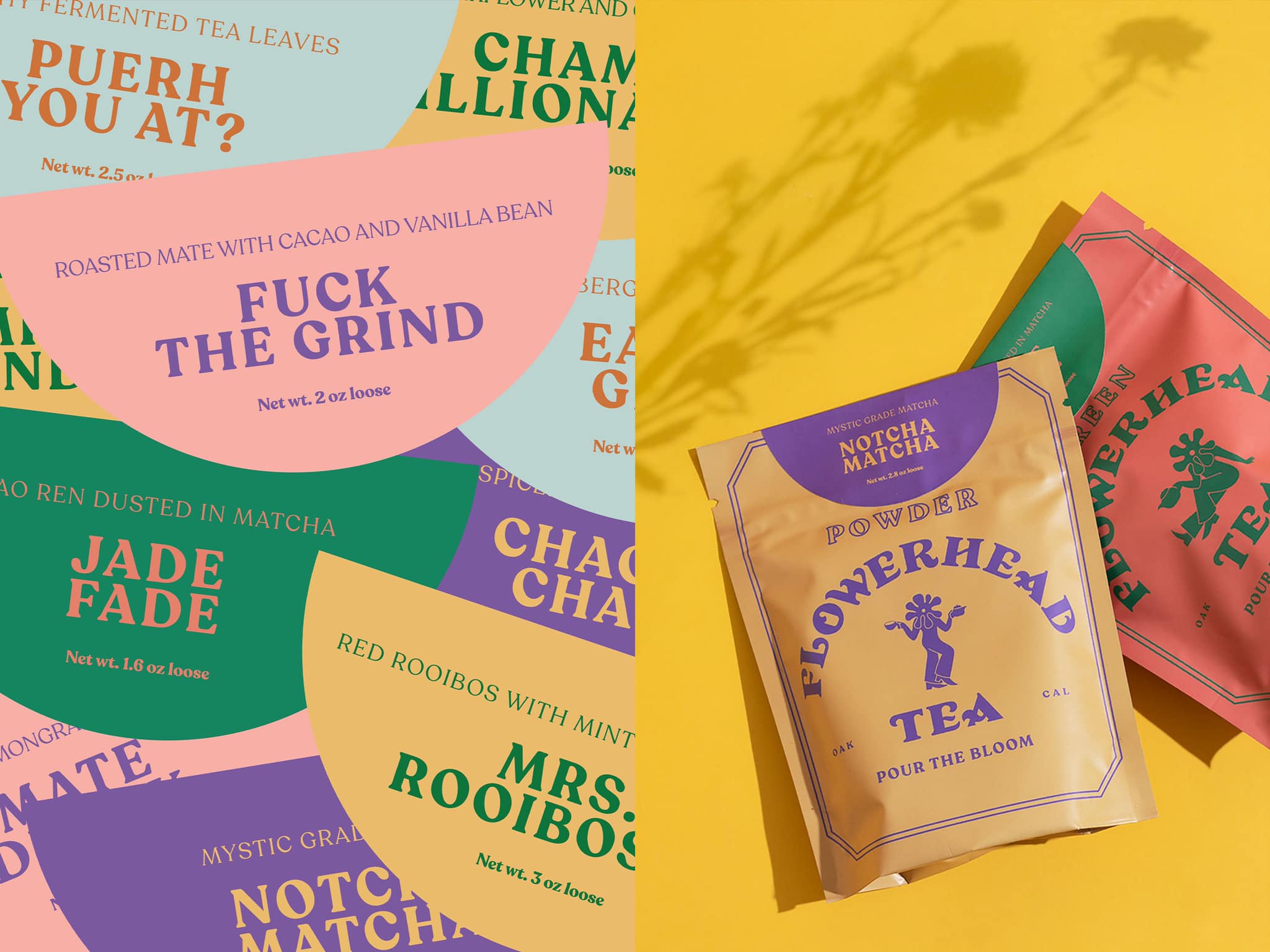 ซองและถุงแพคเกจจิ้ง ซองชา Typography โดย Packtive Packaging