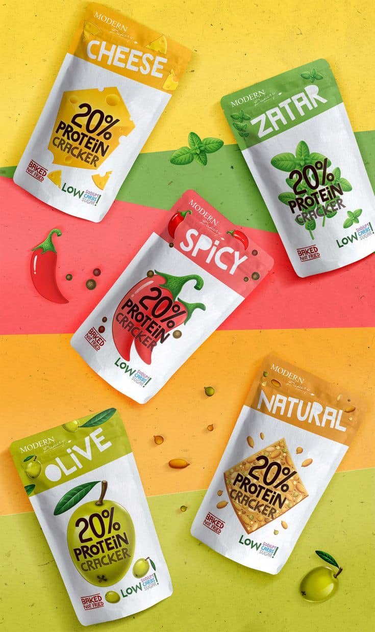 ซองและถุงแพคเกจจิ้ง ซองอาหารบนพื้นสีเหลือง โดย Packtive Packaging