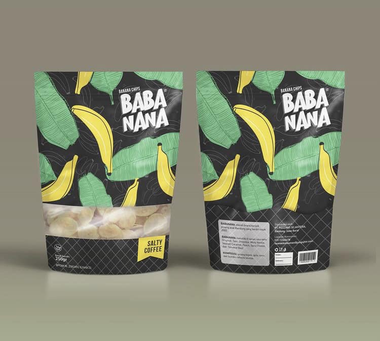 ซองและถุงแพคเกจจิ้ง ถุง Baba Nana สีเข้ม โดย Packtive Packaging