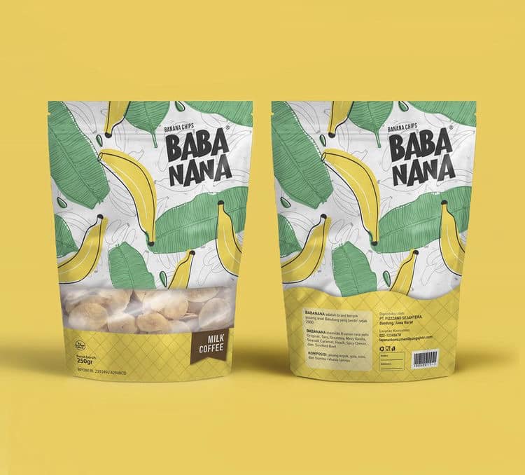 ซองและถุงแพคเกจจิ้ง ซอง Baba Nana สีเหลือง โดย Packtive Packaging