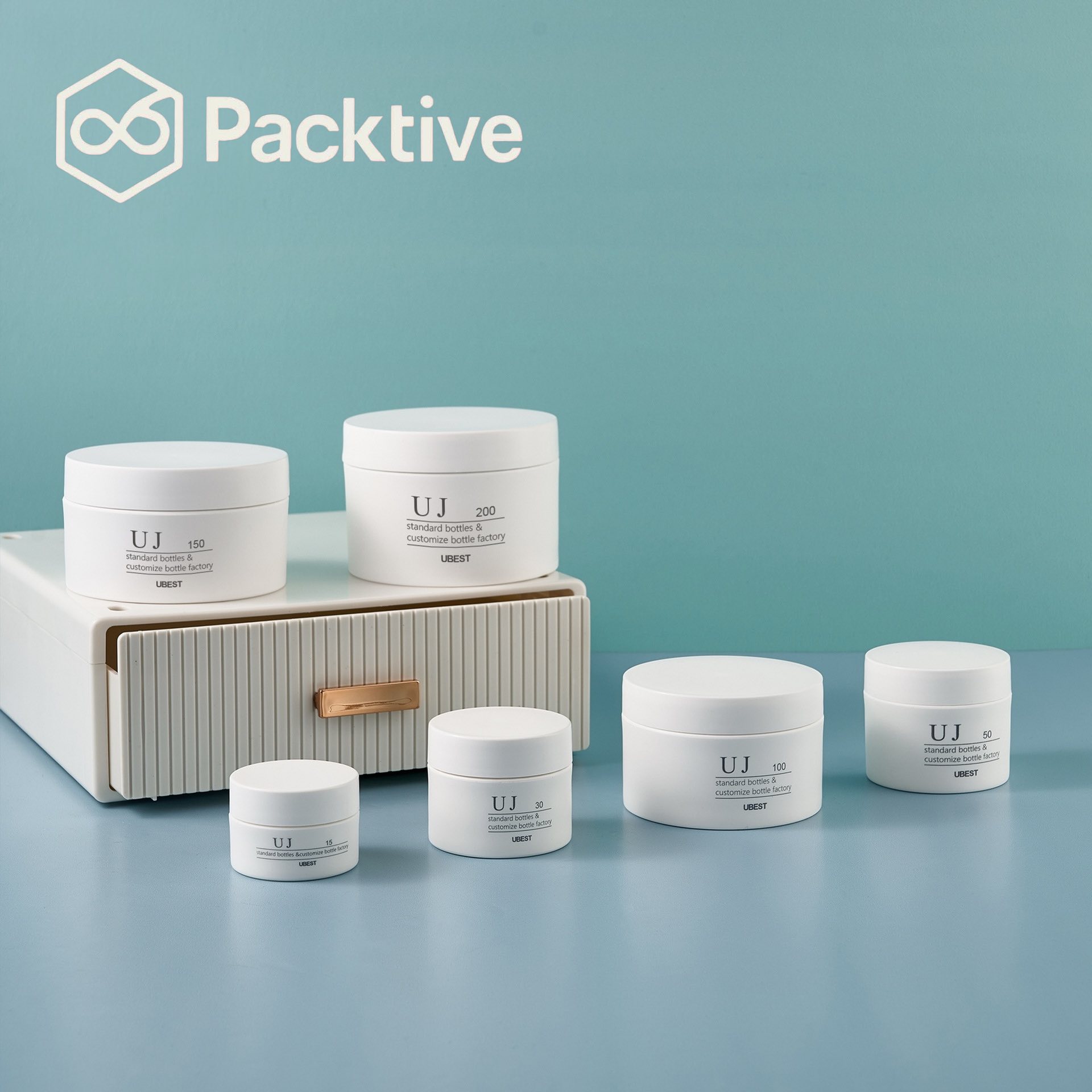 กล่องและเซ็ตบรรจุภัณฑ์ กล่องลูกฟูกพร้อมกระปุก โดย Packtive Packaging